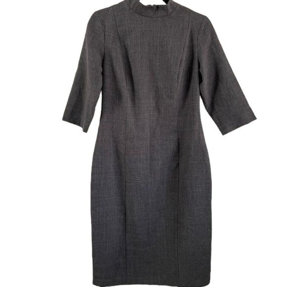 Rebecca Tatti Linen Blend Gray Women’s Mid-length Dress, Sz Large
